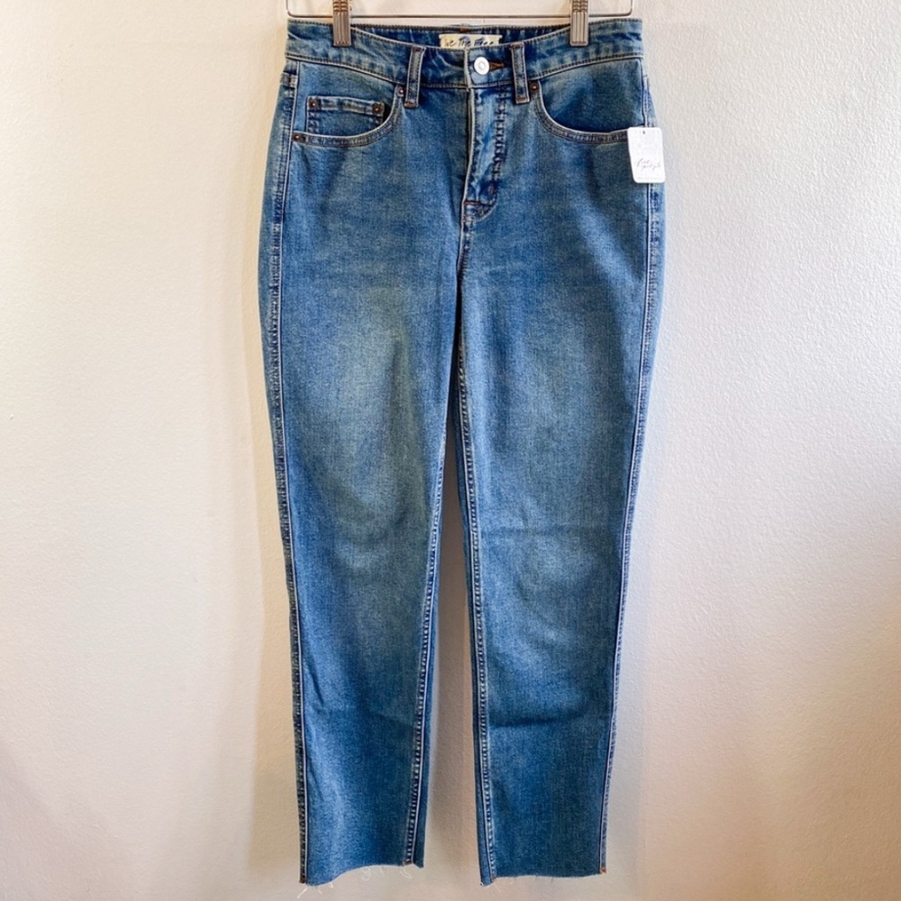 NWT Free People Curvy High Rise Vintage Straight Jeans Size 26 Stretch
